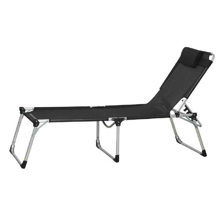 SIENA GARDEN Aluminium Klappliege Sole schwarz